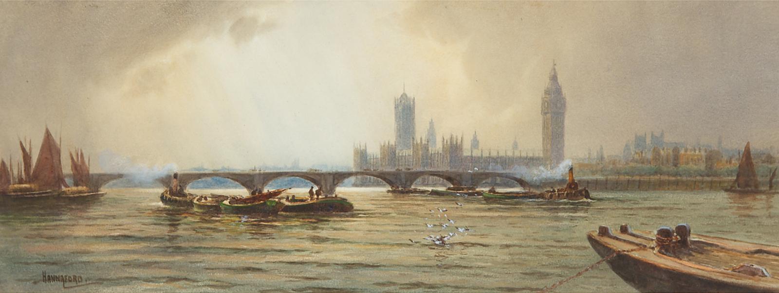 Charles E. Hannaford (1863-1955) - Westminster From The Thames