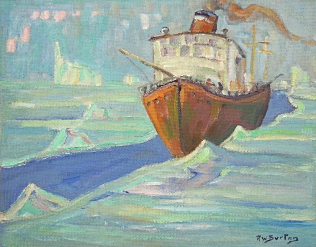 Ralph Wallace Burton (1905-1983) - Boat In Arctic Waters