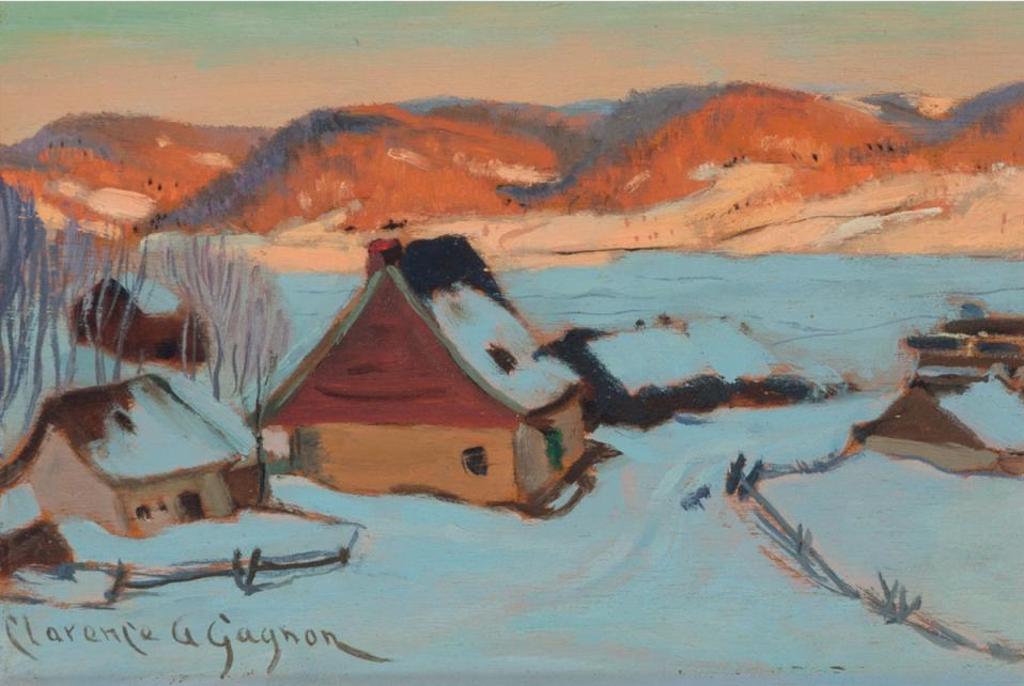 Clarence Alphonse Gagnon (1881-1942) - Crépuscule - D'hiver, Québec