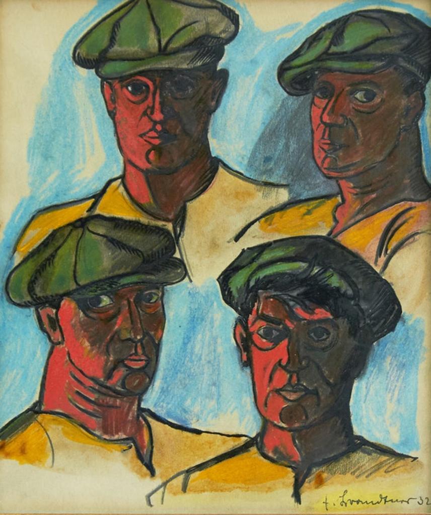 Fritz Brandtner (1896-1969) - Four Heads of Workers
