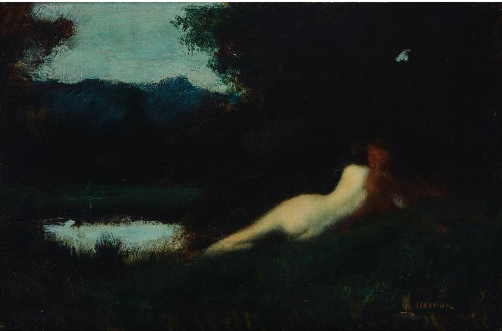 Jean-Jacques Henner (1829-1905) - Nude By Pond, Circa 1881