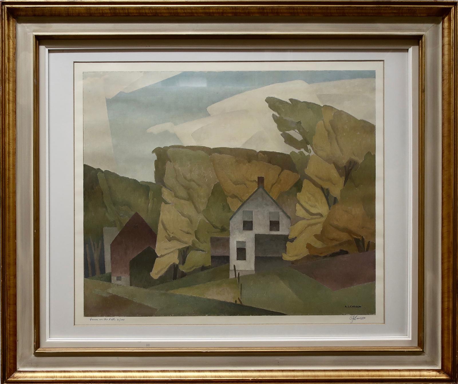 Alfred Joseph (A.J.) Casson (1898-1992) - Farm In The Hills