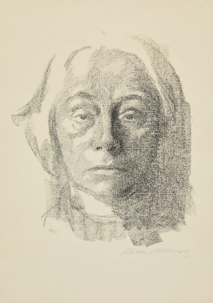 Käthe Kollwitz (1867-1945) - Selbstbildnis (Self-Portrait) (Klipstein 130)