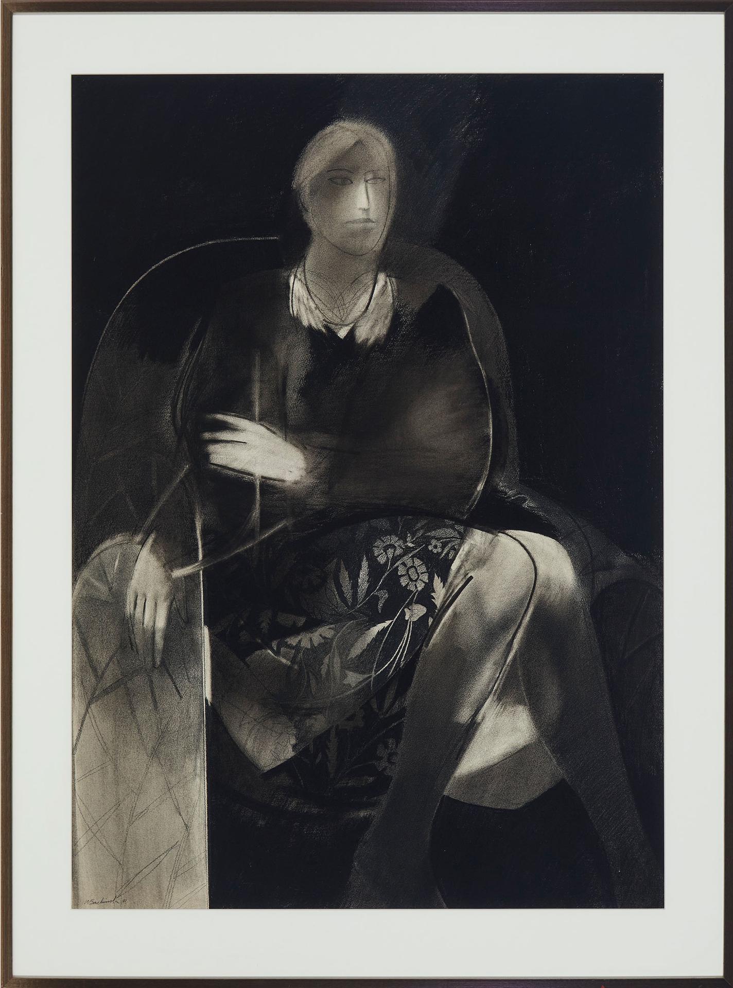 Walter Joseph Gerard Bachinski (1939) - Seated Woman With Liberty Skirt
