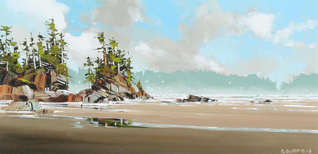 Allan Dunfield (1950) - Broken Island Shore (Broken Island Group Near Ucluelet B.C. On Vancouver Island); 2015