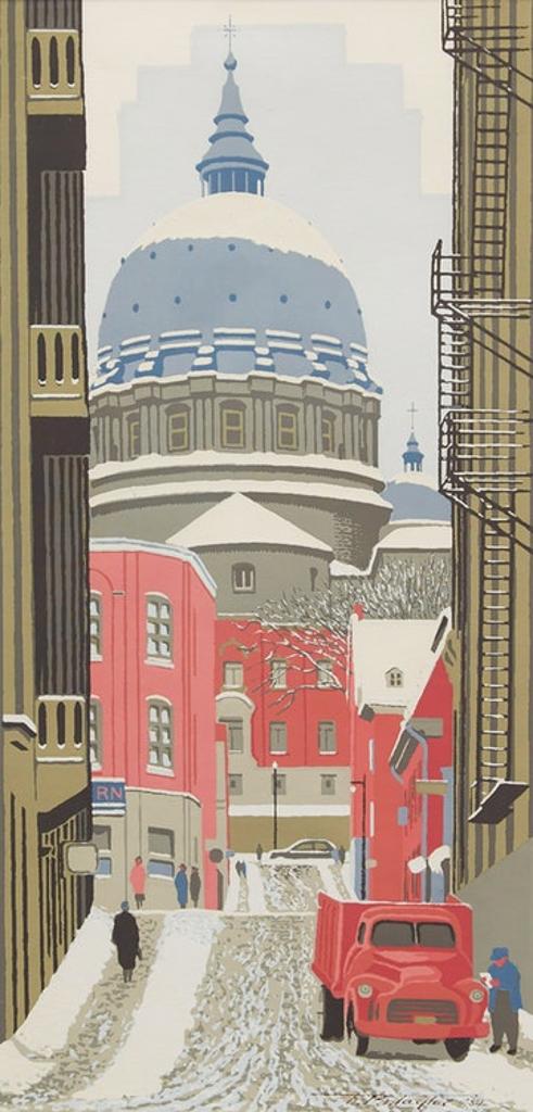 Frederick Bourchier Taylor (1906-1987) - Looking up St. Cecile Street