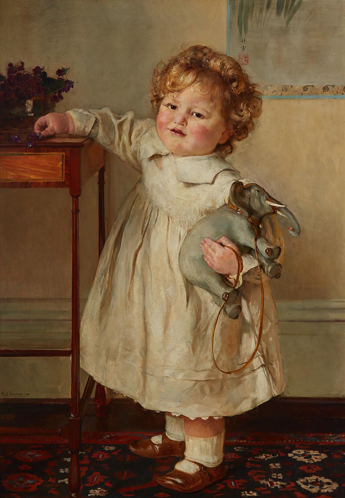 Frederick George Swaish (1879-1931) - Portrait Of John Collingwood Reade At Age 2, 1906