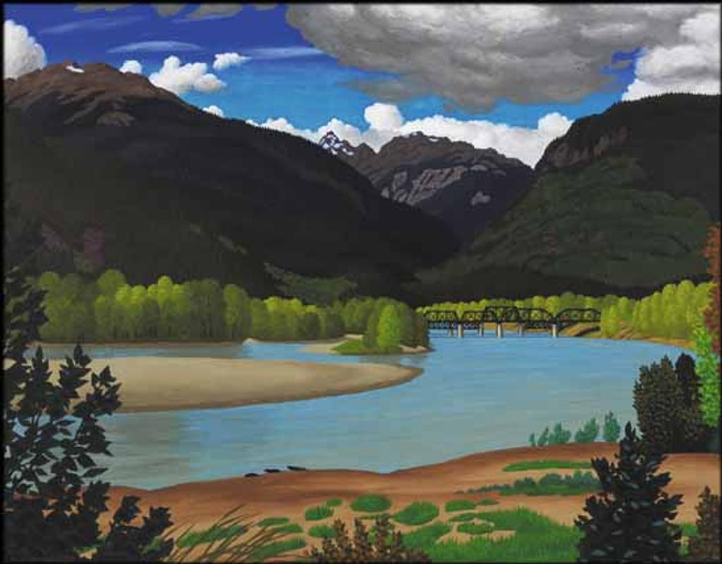 Edward John (E. J.) Hughes (1913-2007) - The Columbia River at Revelstoke