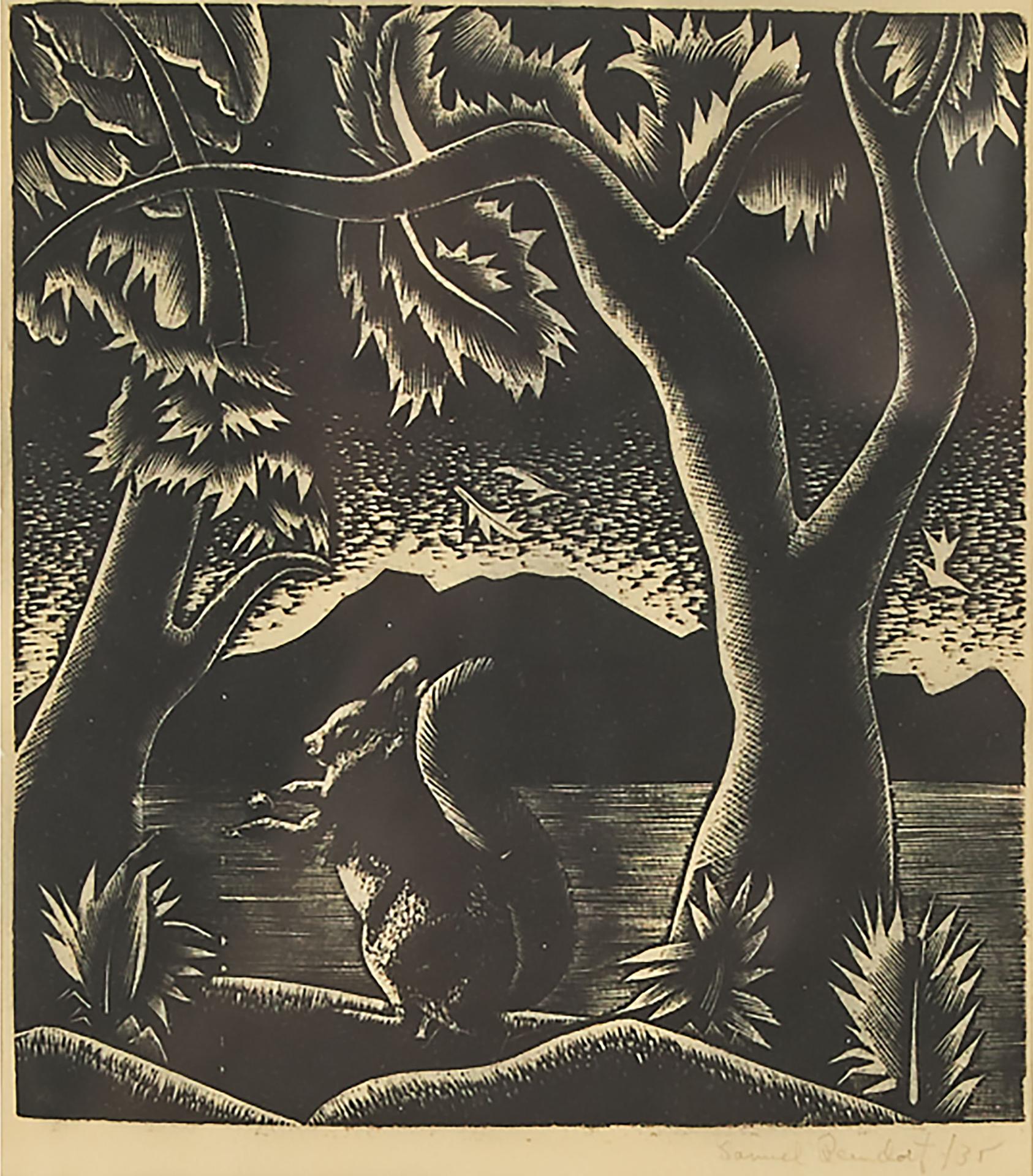 Samuel Reindorf (1914-1988) - Squirrel By The Lake, 1935