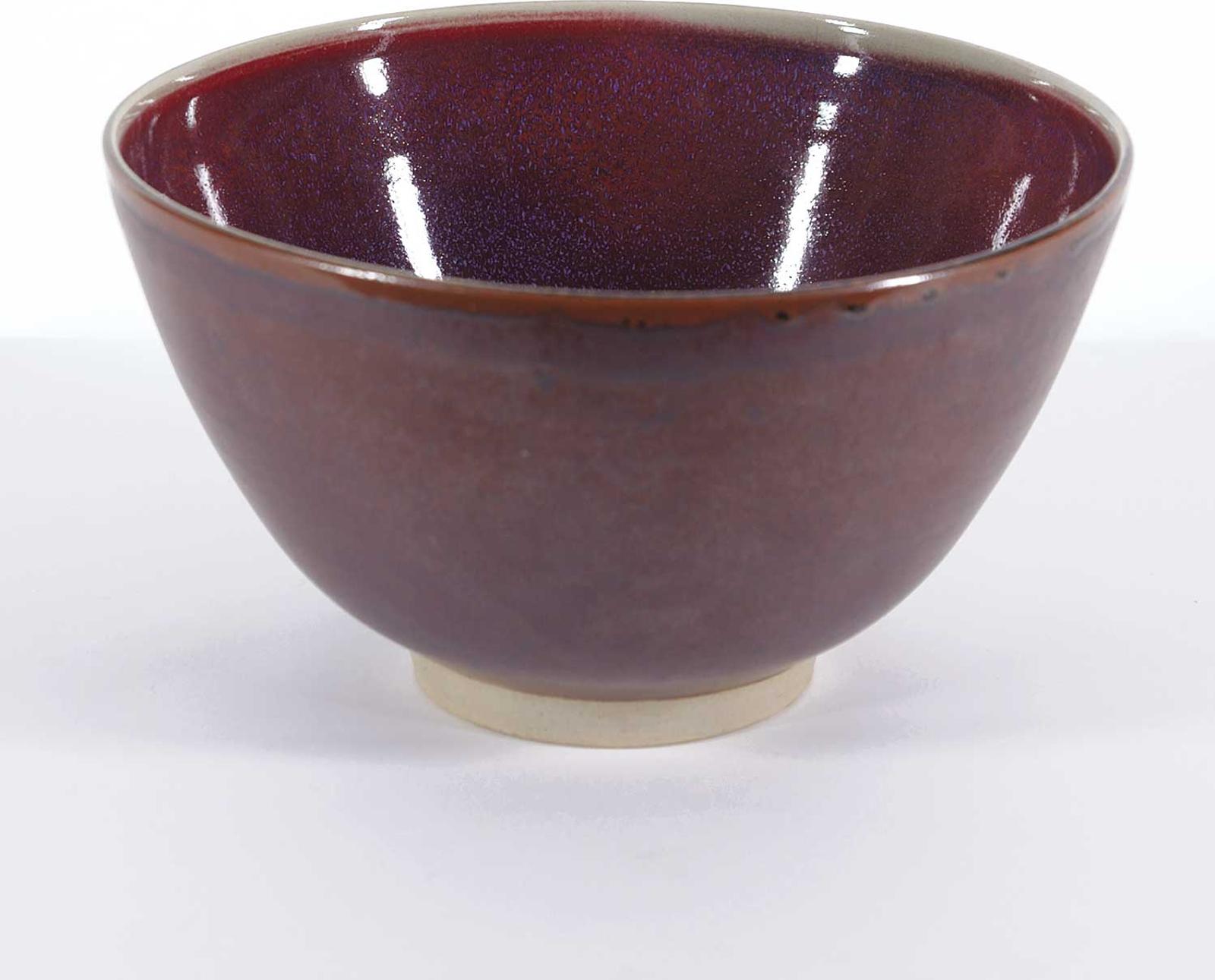 Luke Orton Lindoe (1913-1998) - Untitled - Claret and Blue Bowl