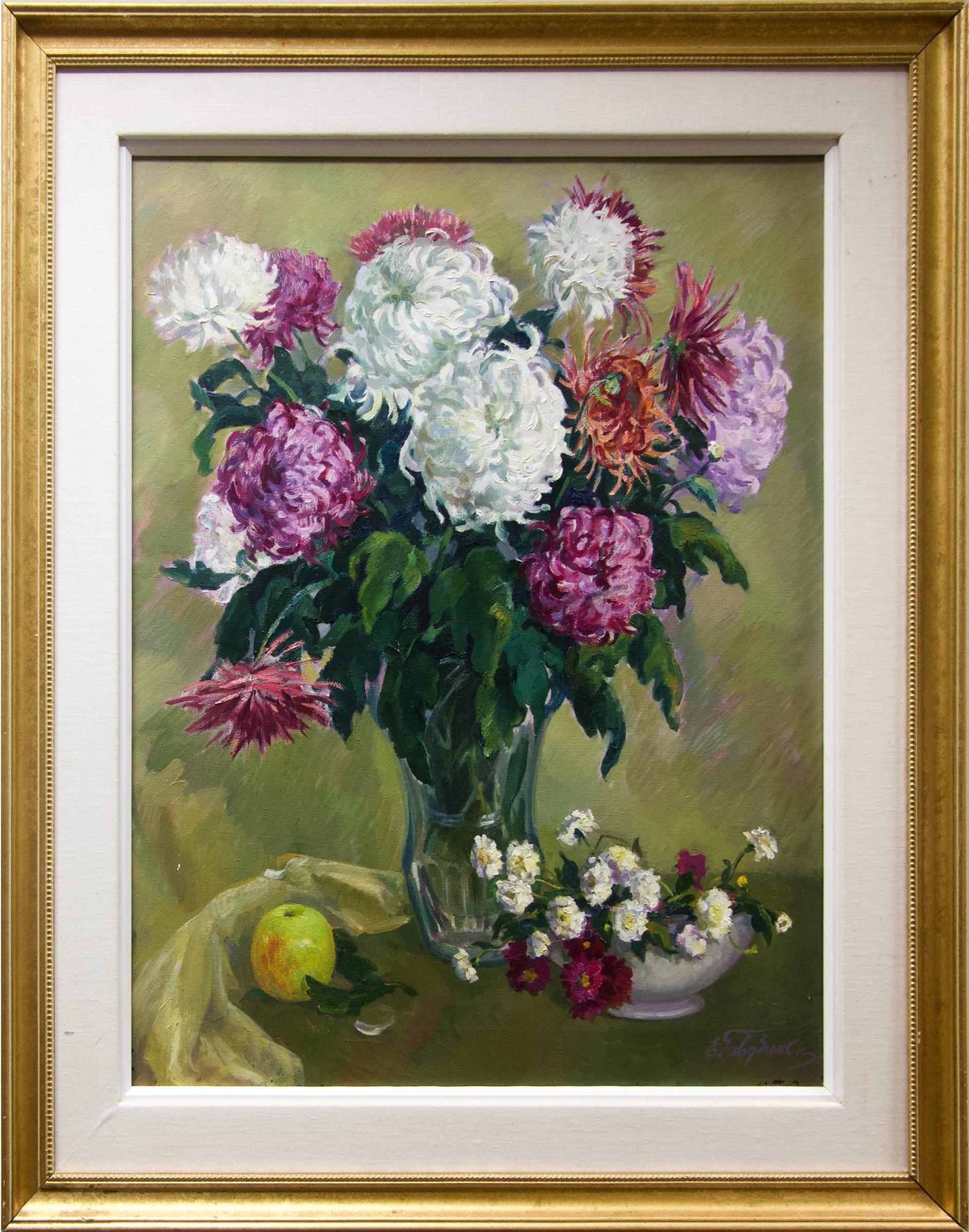 Elena Albinovna Gavdzinskaya - Chrysanthemums And Apples