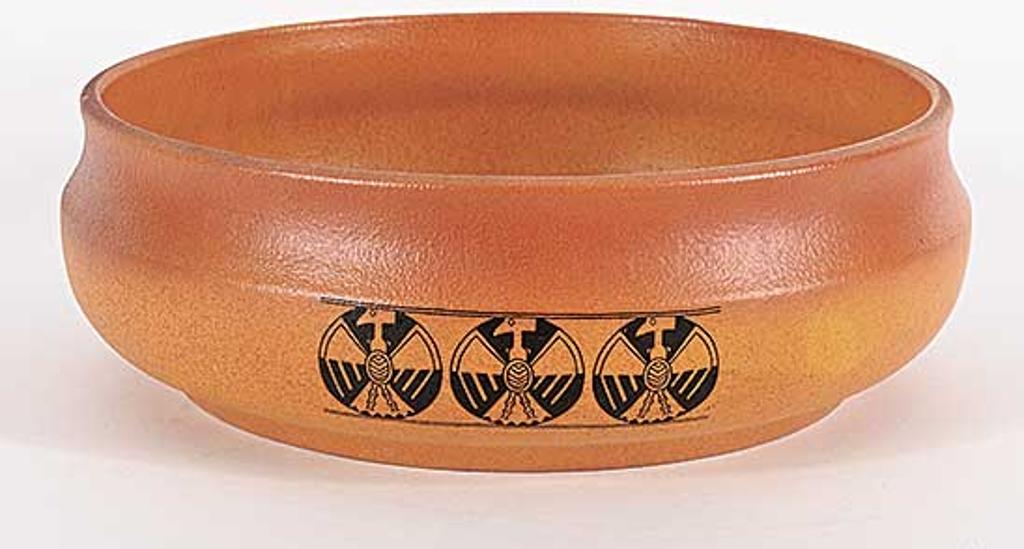 Blue Mtn. Pottery - Untitled - Burnt Orange Serving Bowl [Odjig Series]