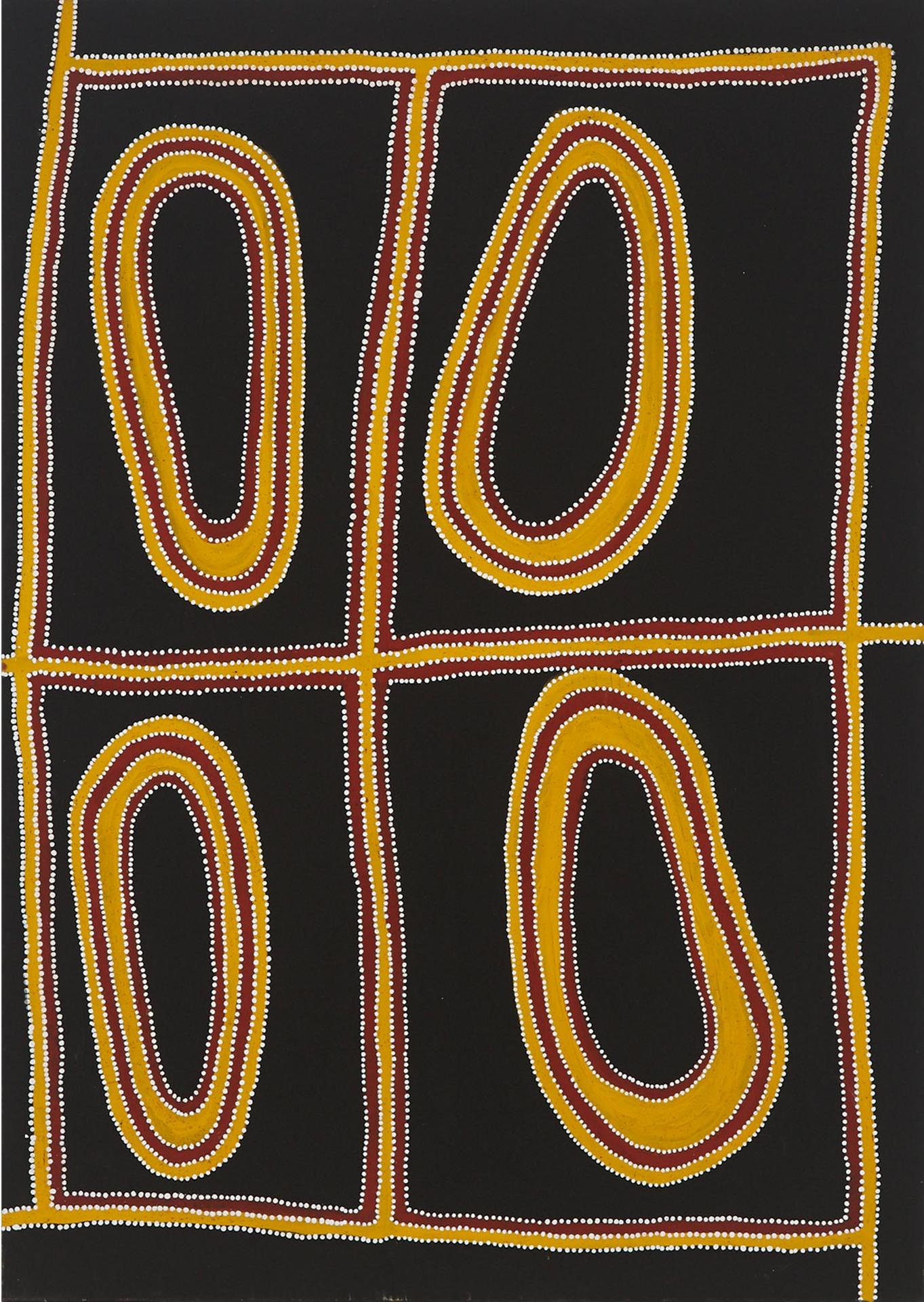 Tjangala George Wallaby (1930-2002) - Design With 4 Circles