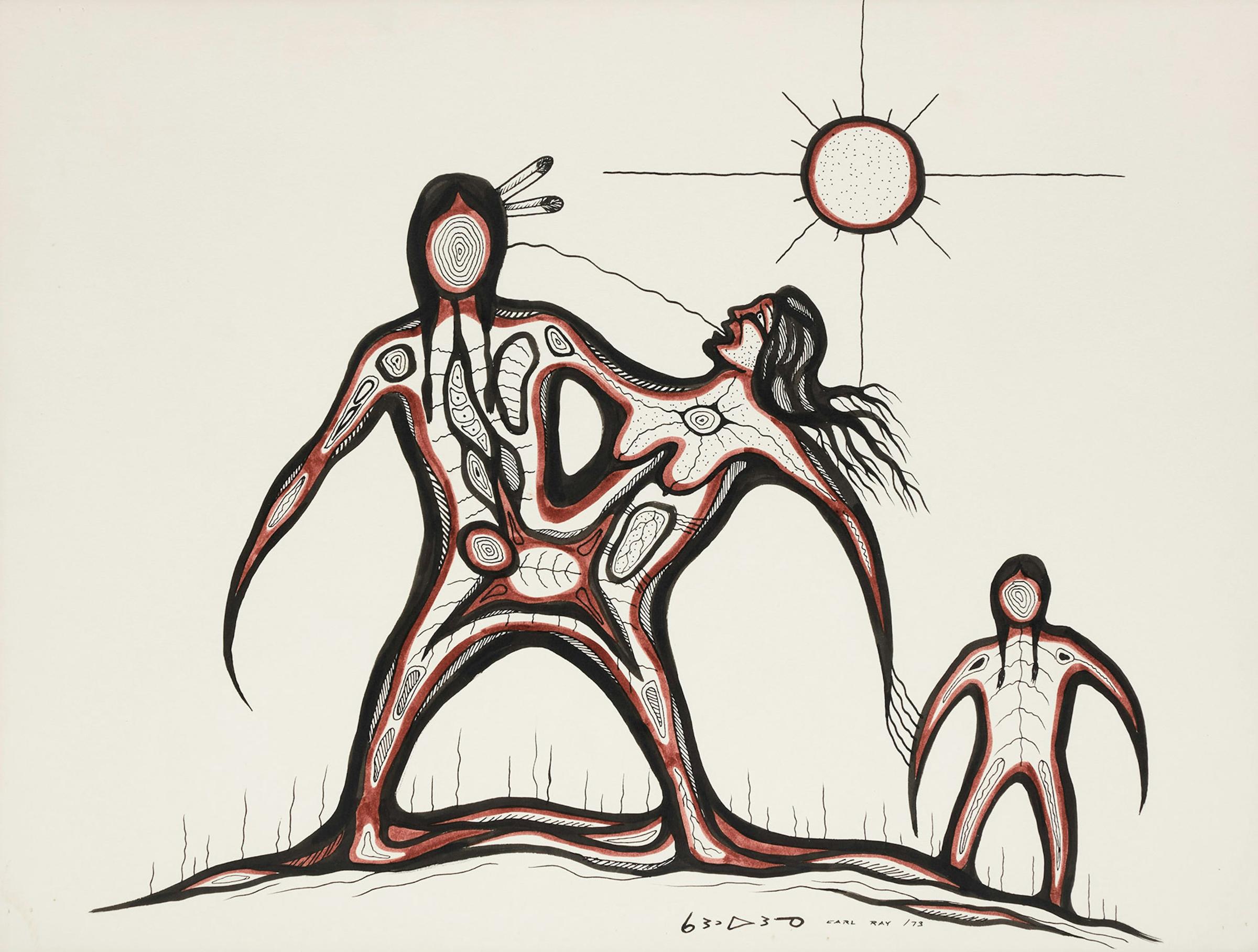 Carl Ray (1942-1978) - Three Figures in Transformation