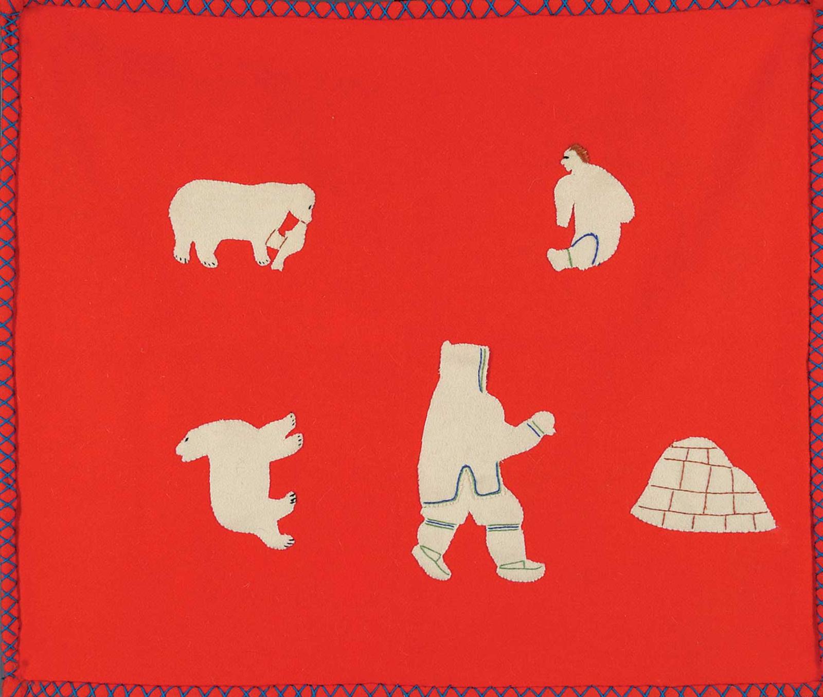 Inuit School - Untitled - Inuit Life Wall Hanging
