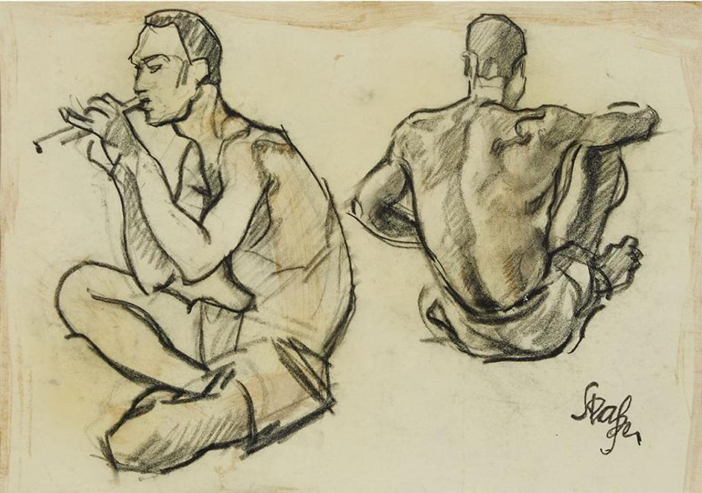 Roland Strasser (1897-1974) - Study Of Men From Bali