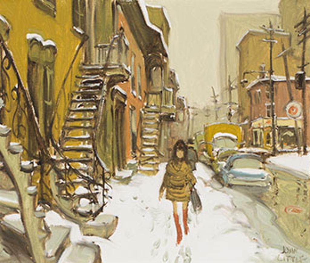 John Geoffrey Caruthers Little (1928-1984) - Greek Girl on Rue St. Dominique (Corner Duluth St.) Montréal