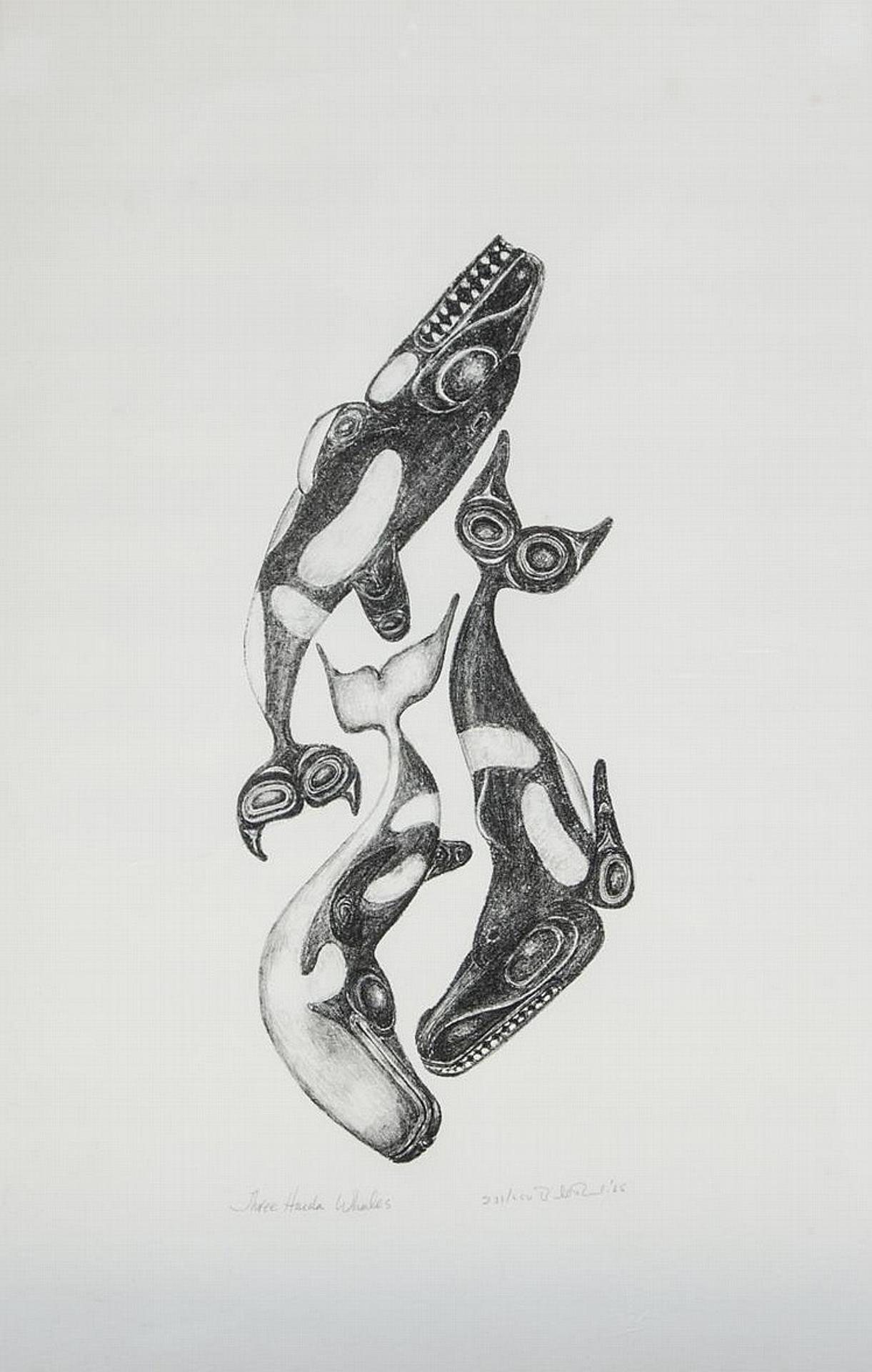 Bill (William) Ronald Reid (1920-1998) - Three Haida Whales