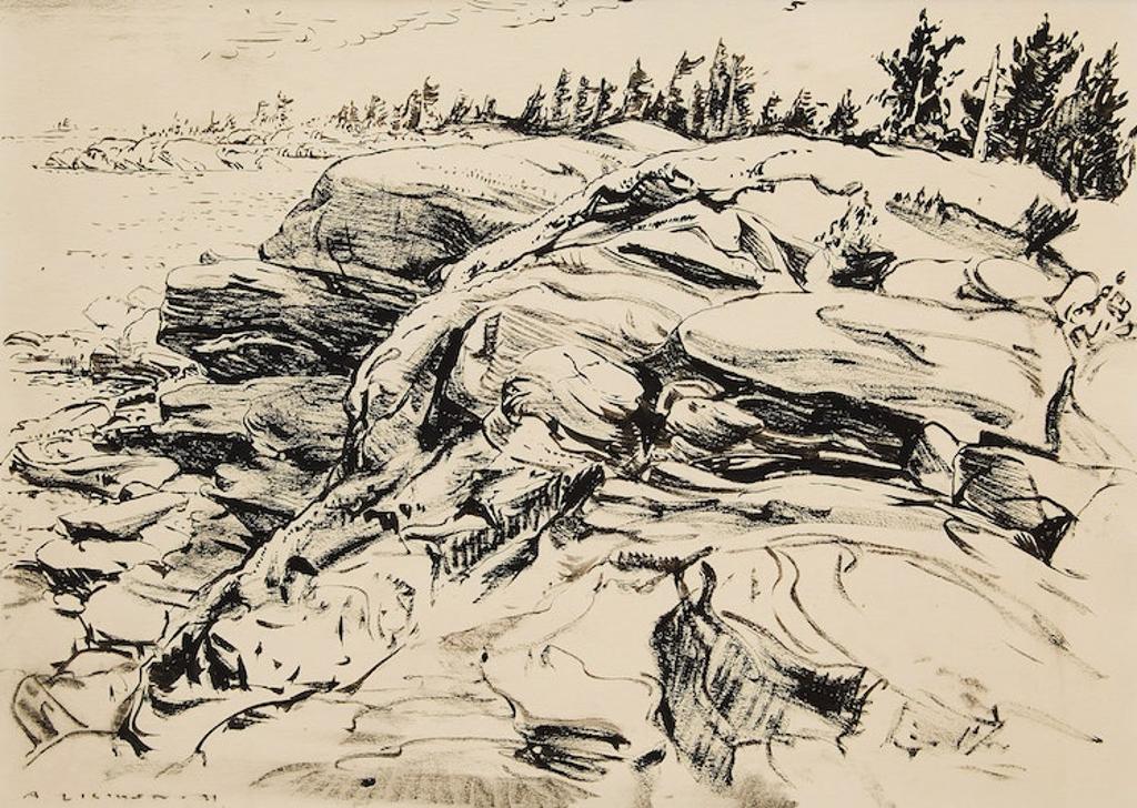Arthur Lismer (1885-1969) - Rocks and Pine