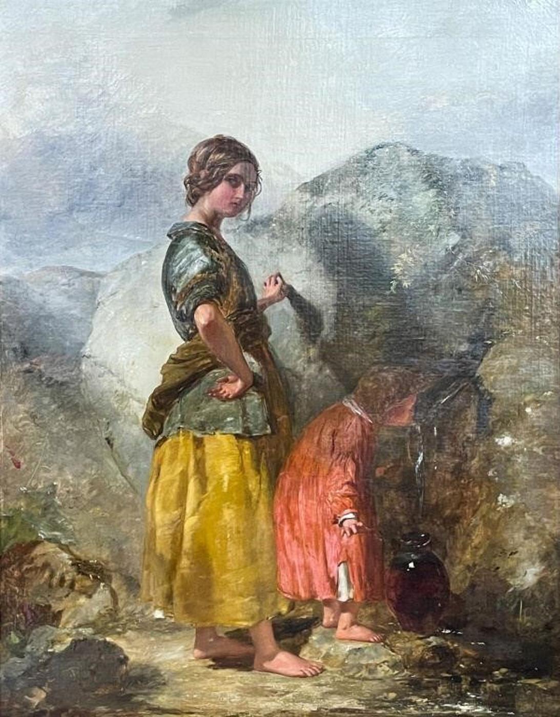 Paul Falconer Poole (1807-1879) - Untitled (Two Girls at a Well)