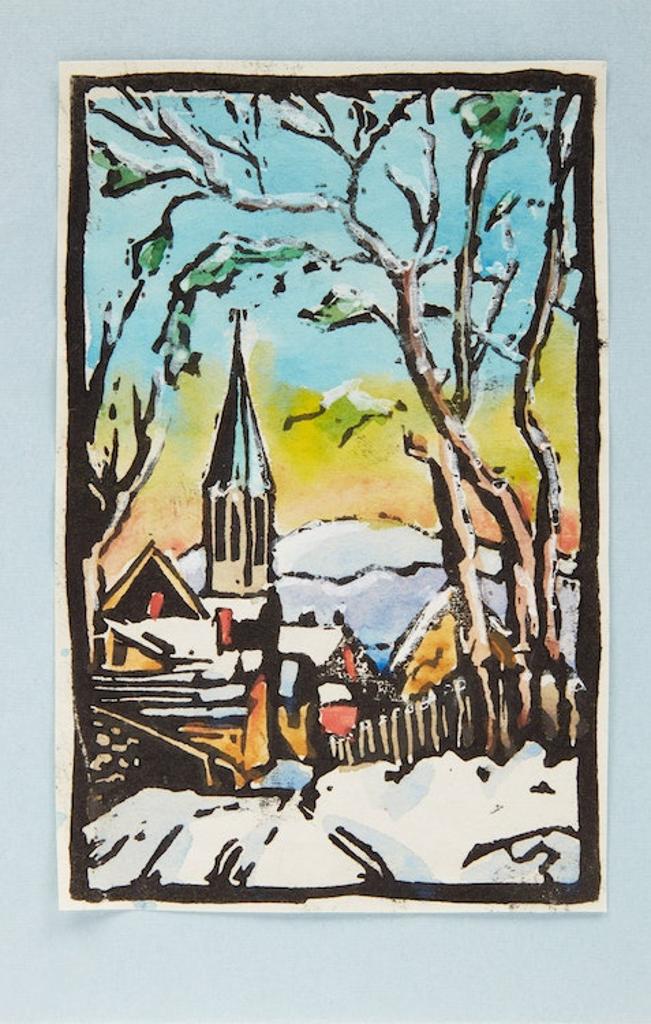 Muriel Stark - Cabin Among the Trees; Village in Winter; River in Winter