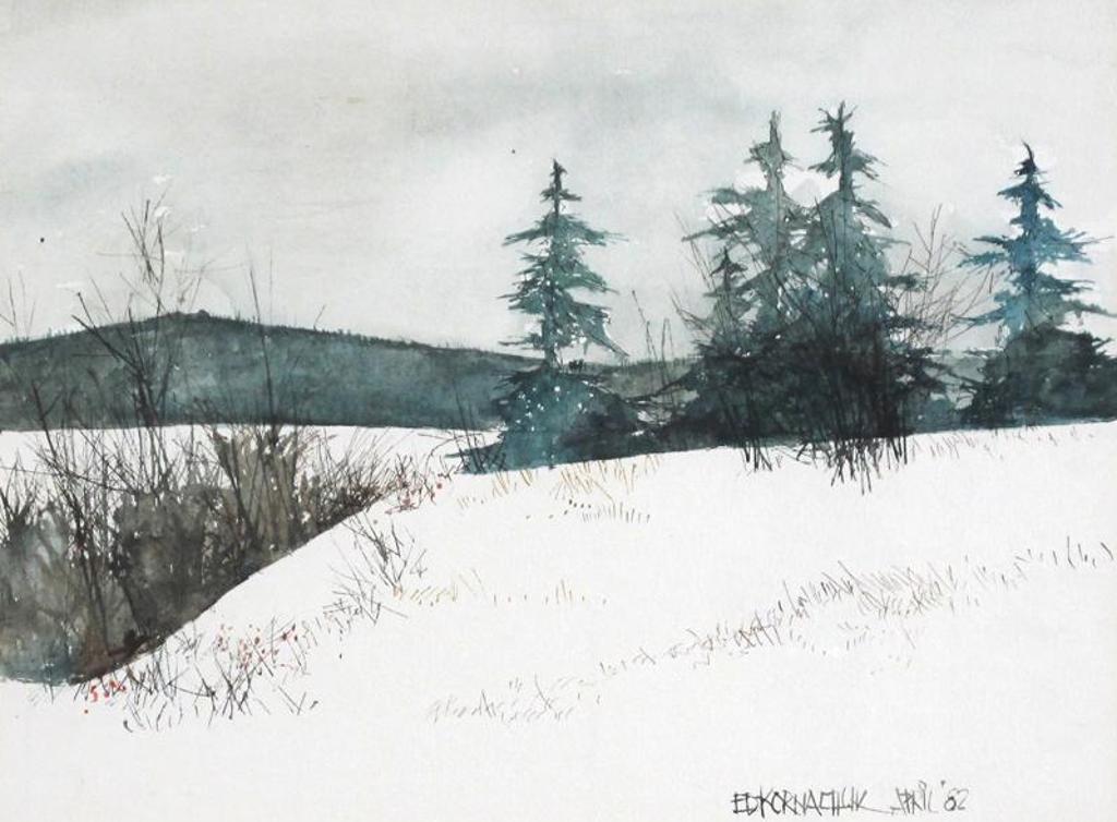 Ed Kornachuk (1942) - Snowy Hillside; 1982