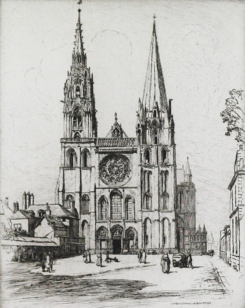 Caroline Helena Armington (1875-1939) - La Cathedrale De Chartres; 1920