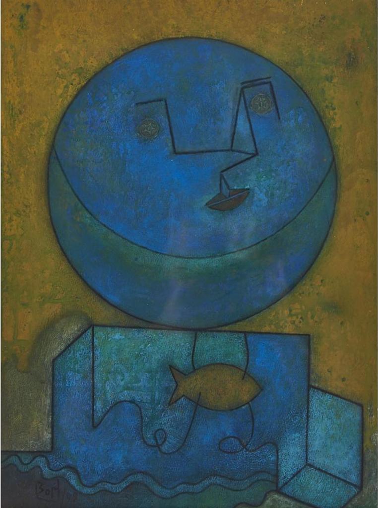 Orlando Boffill Hernandez (1964) - Blue Face And Fish, 2009