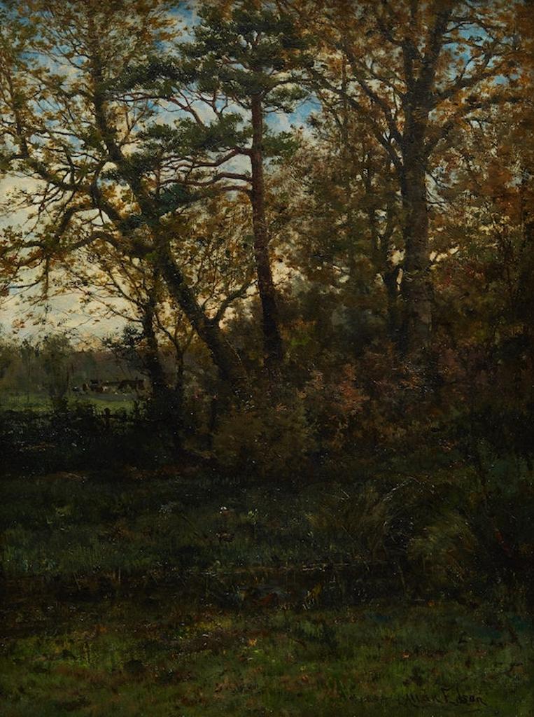 Aaron Allan Edson (1846-1888) - Forest Scene with Farmhouse
