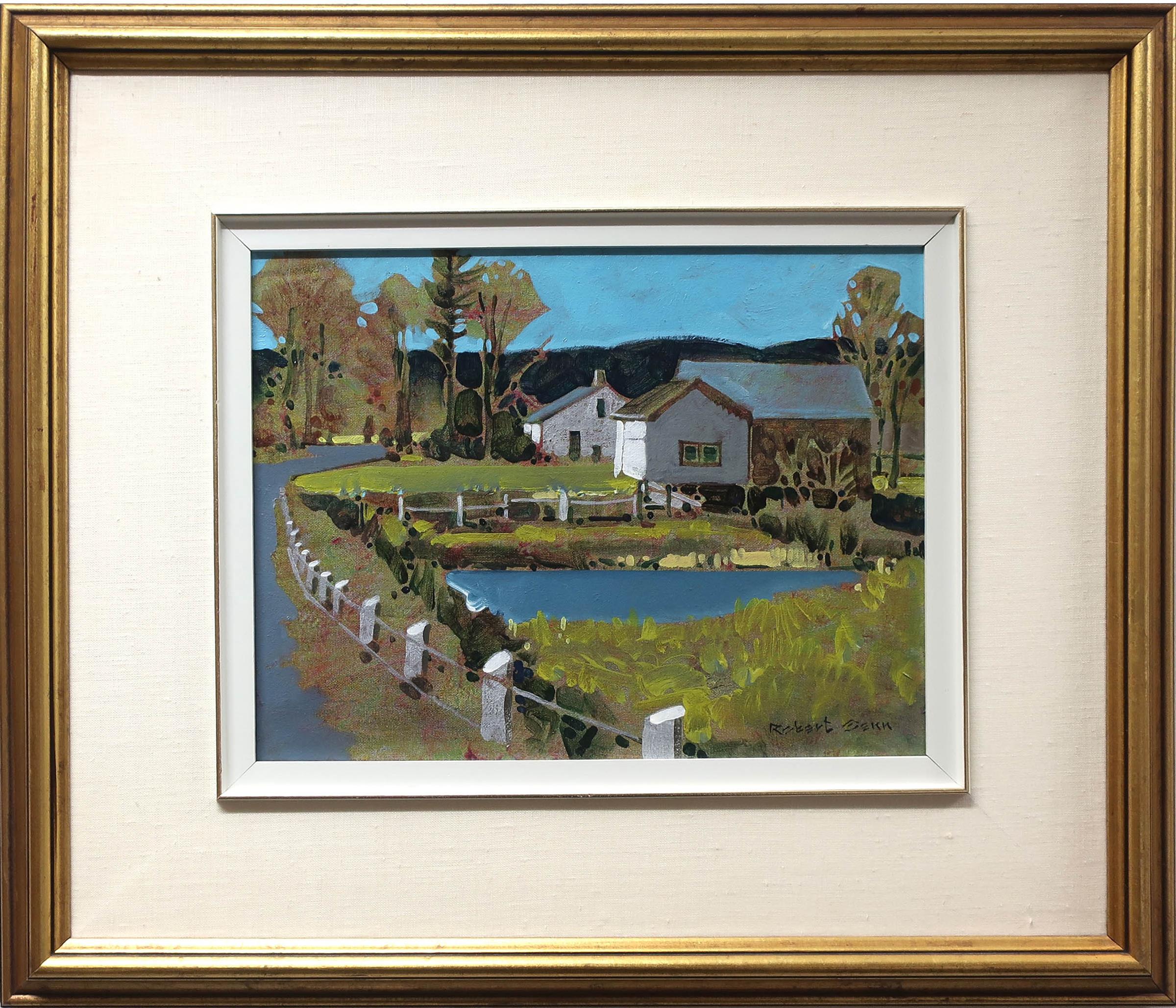 Robert Douglas Genn (1936-2014) - Farmscape With Pond Near Minden, Ontario