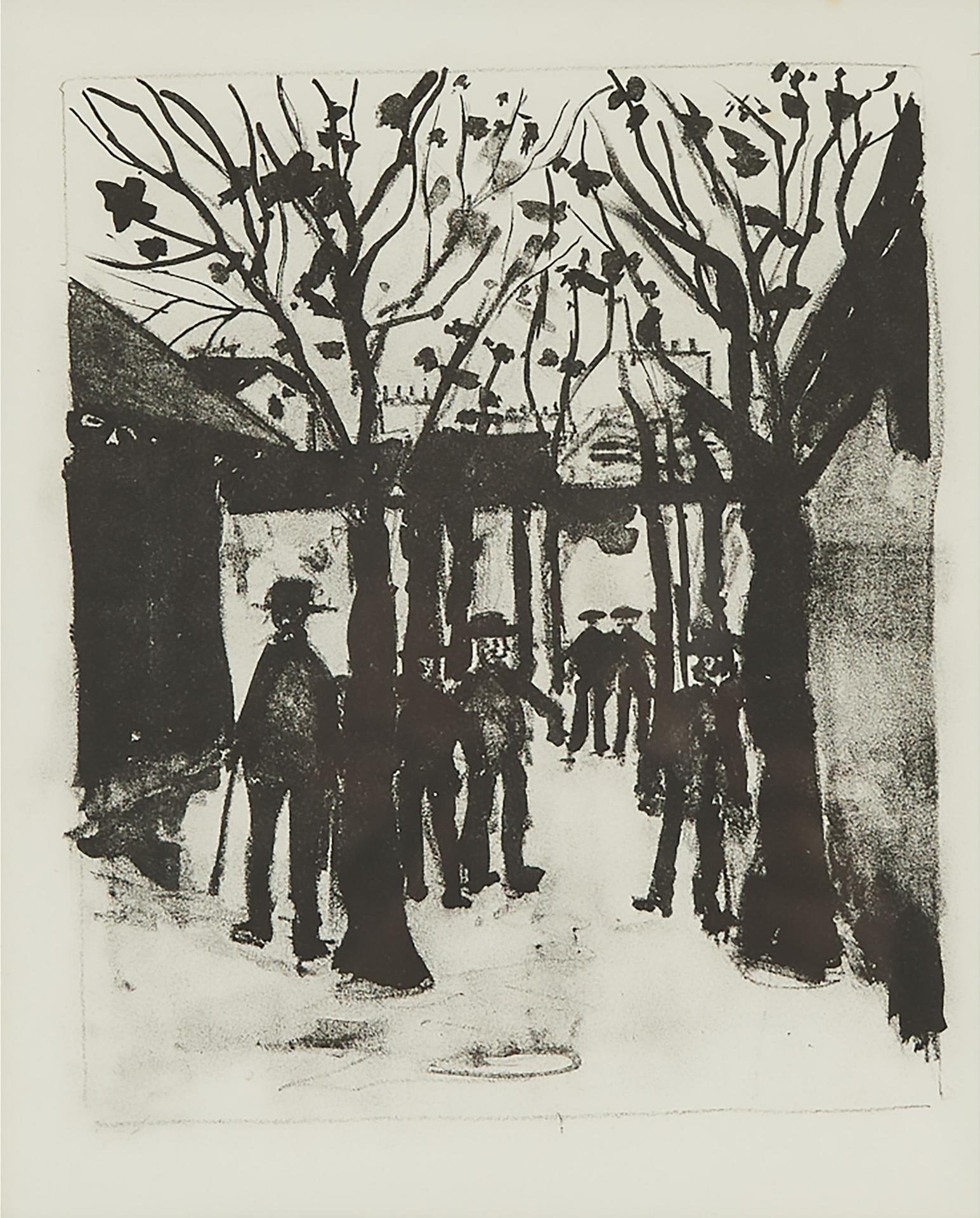 Maurice Utrillo (1883-1955) - At The Sidewalk (From La Légende De La Vie D'utrillo), 1927/28