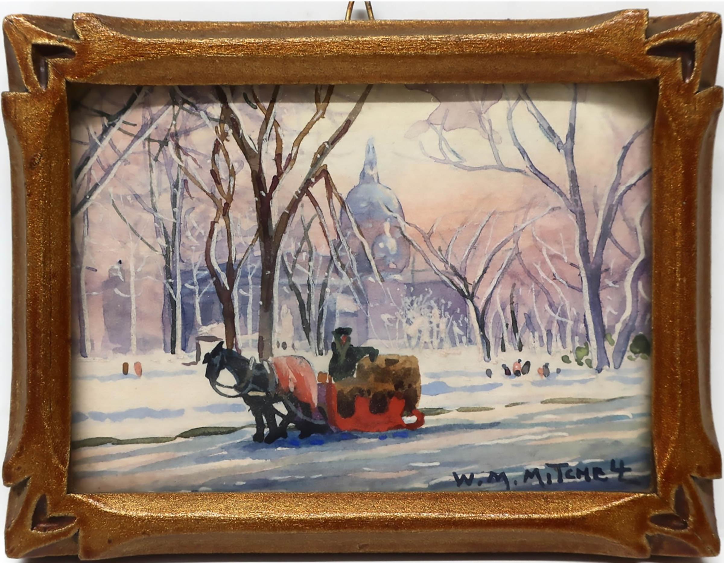Willard Morse Mitchell (1879-1955) - The Little Red Sleigh (Dominion Square, Montreal)