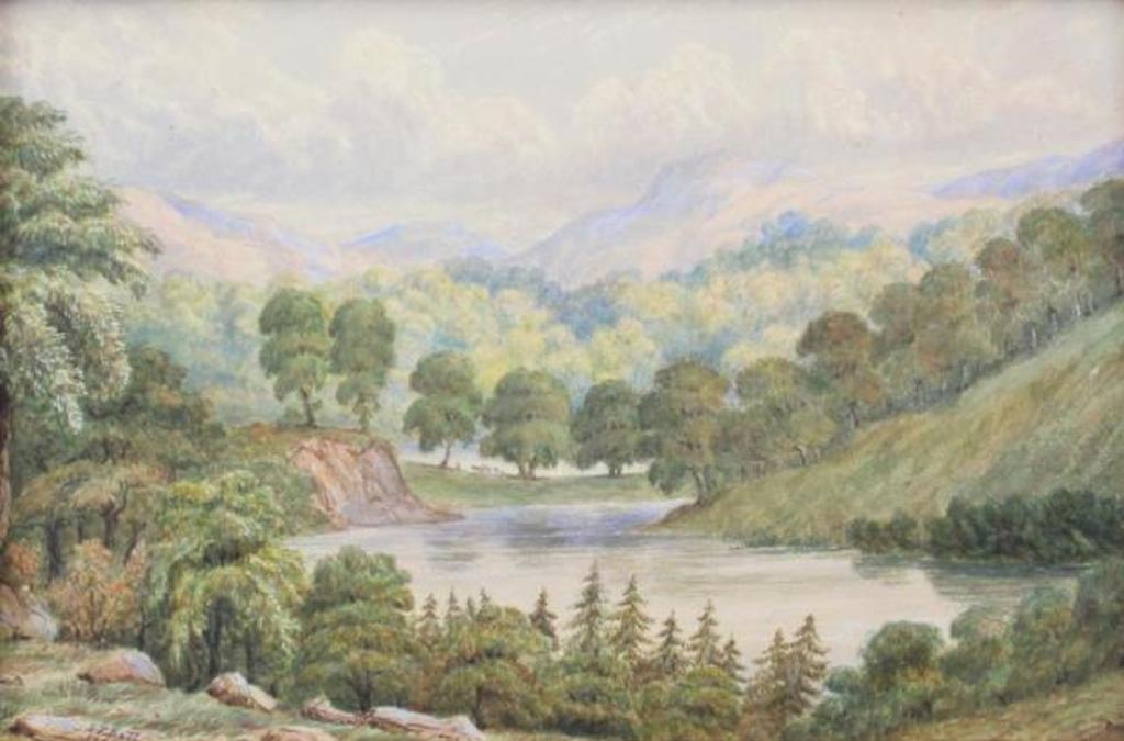 J.P. Brett - Serene Mountain Lake Scene