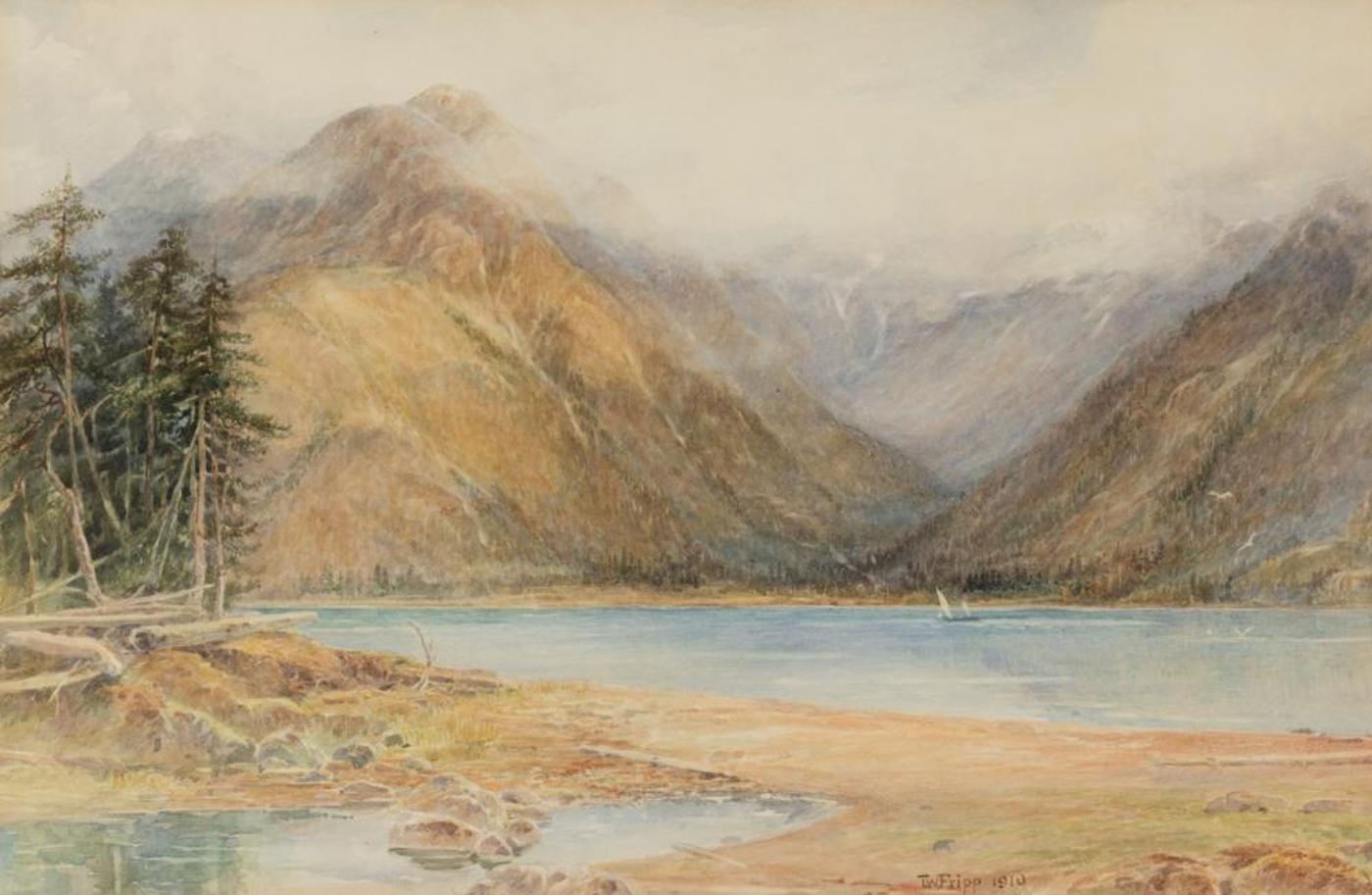 Thomas William Fripp (1864-1931) - Lake and Mountain