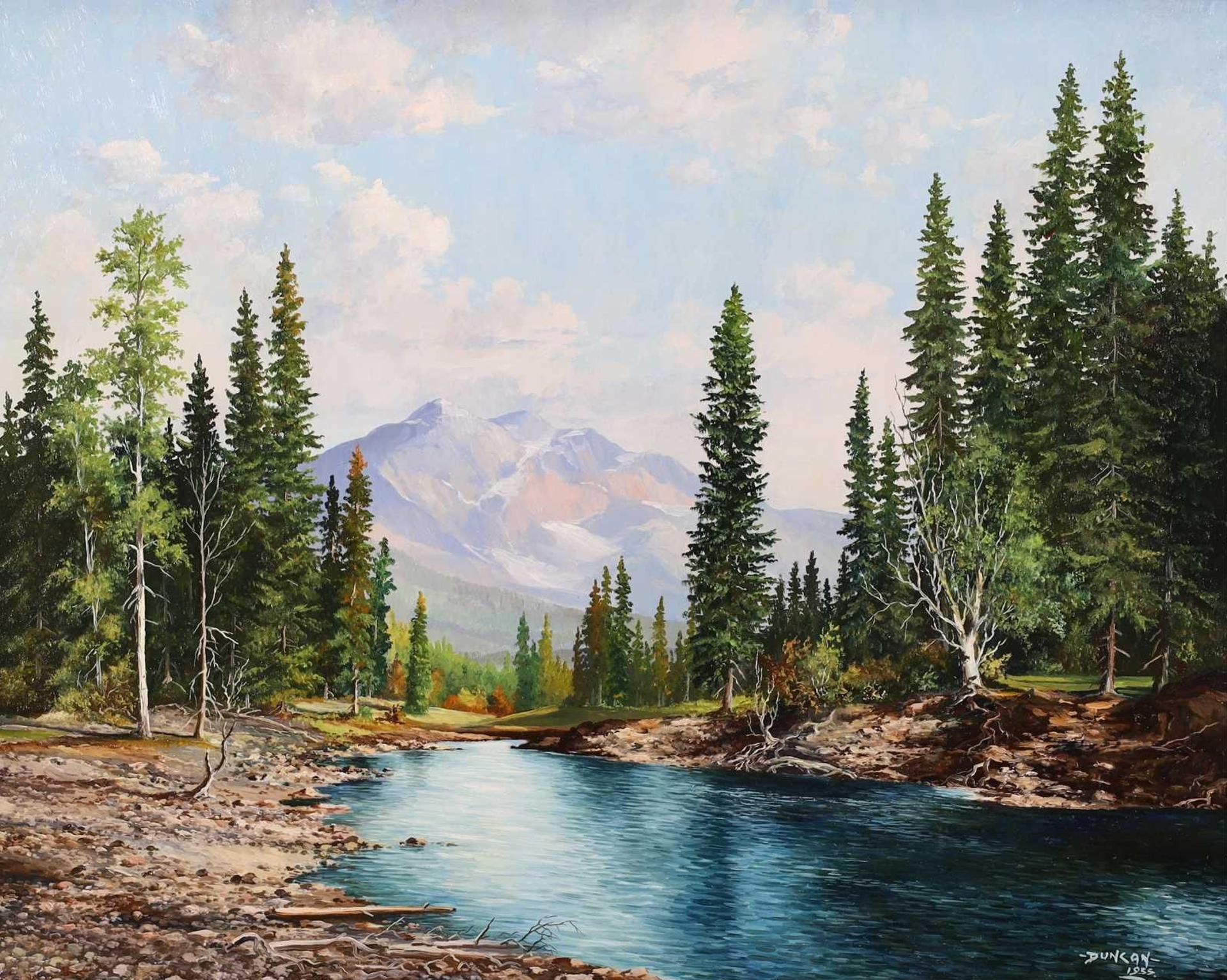 Duncan Mackinnon Crockford (1922-1991) - Rocky Mountain Landscape; 1955