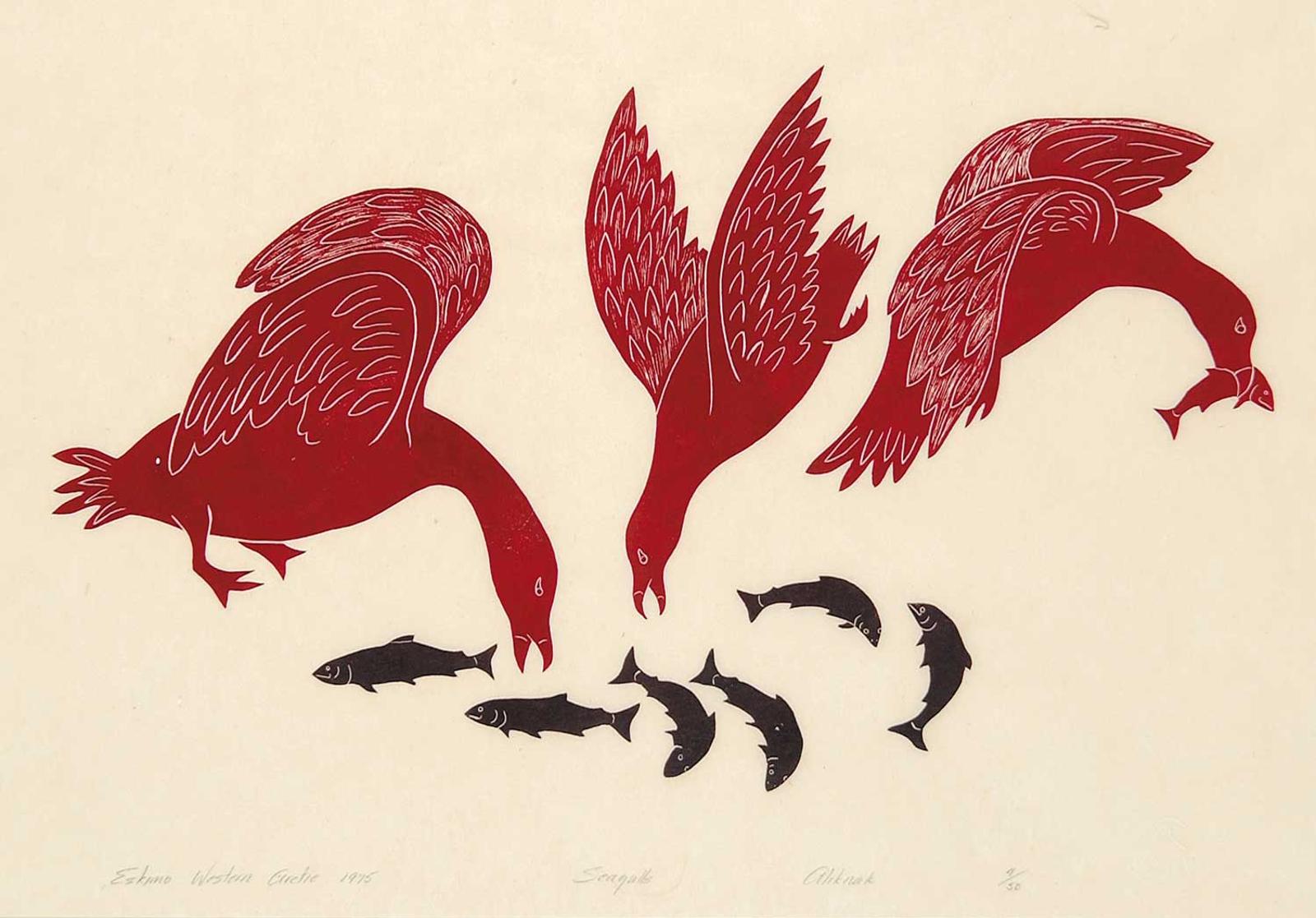 Peter Aliknak (1928-1992) - Seagulls  #4/50
