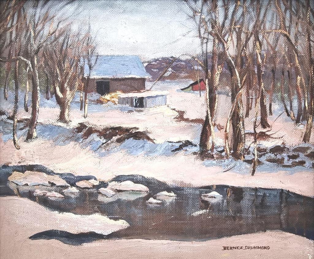 Bernice Thompson Drummond (1905-1995) - Creekside Farm in Winter, Lakeside View