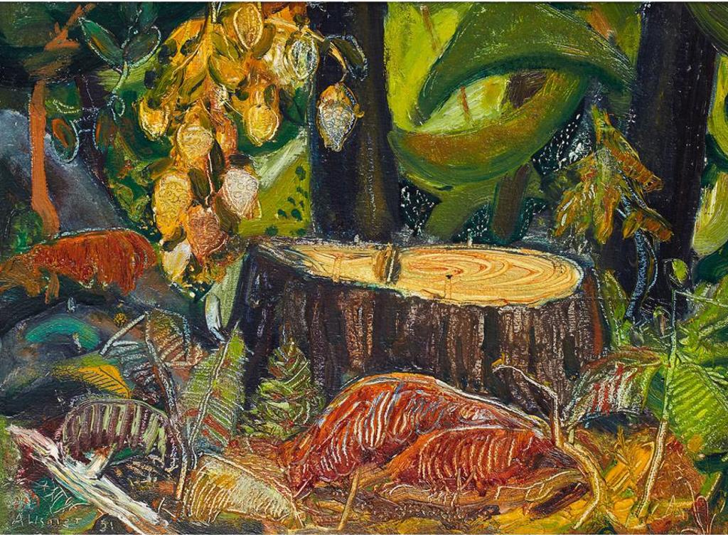 Arthur Lismer (1885-1969) - Tree Stump, B.C. Forest