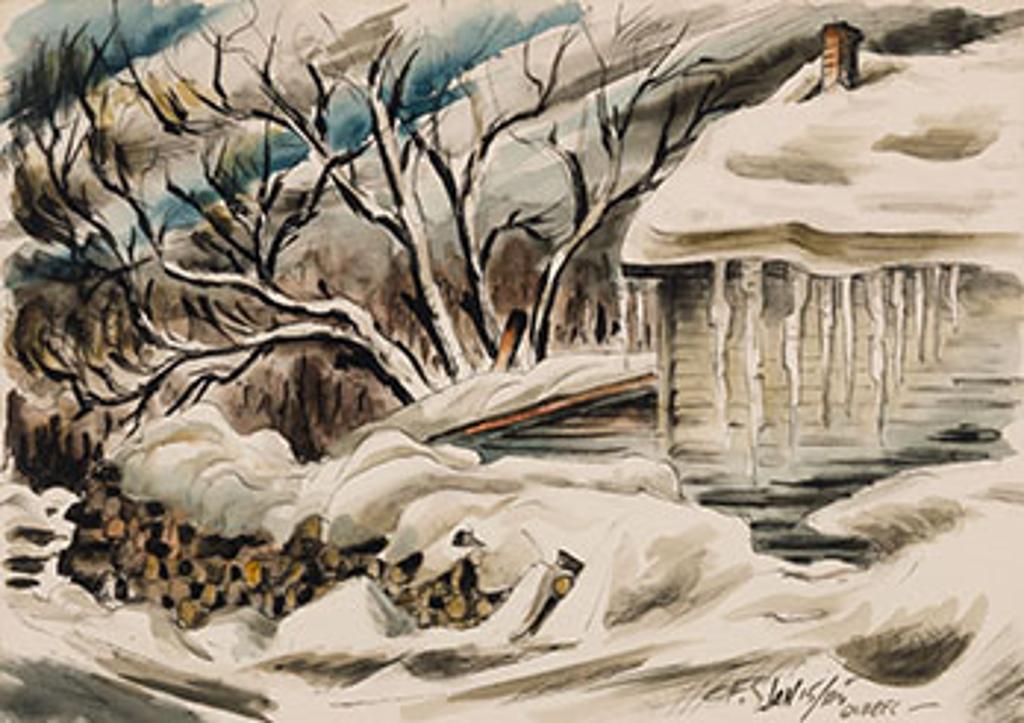 Carl Fellman Schaefer (1903-1995) - Woodpile in the Snow