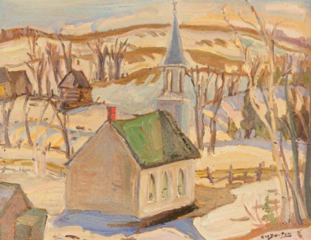Ralph Wallace Burton (1905-1983) - Church near Clear Lake