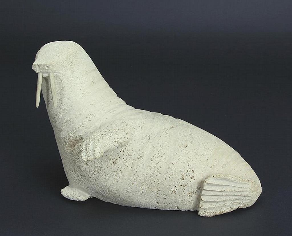 Johnny Q - a whalebone carving of a walrus
