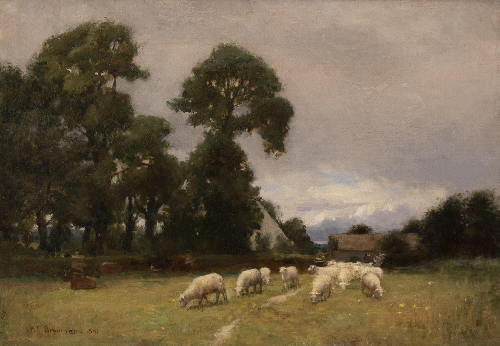 William Brymner (1855-1925) - Summer Landscape And Grazing Sheep; 1891