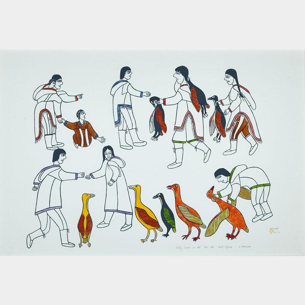 Janet Kigusiuq (1926-2005) - Hunting Geese On Foot