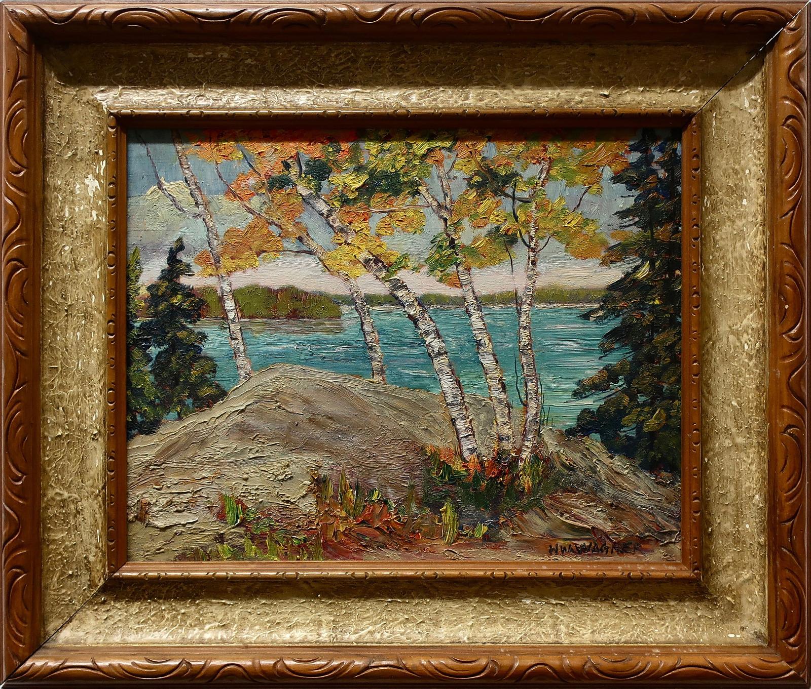 William Herbert Wagner (1889-1948) - Untitled (Lake Thru Trees)