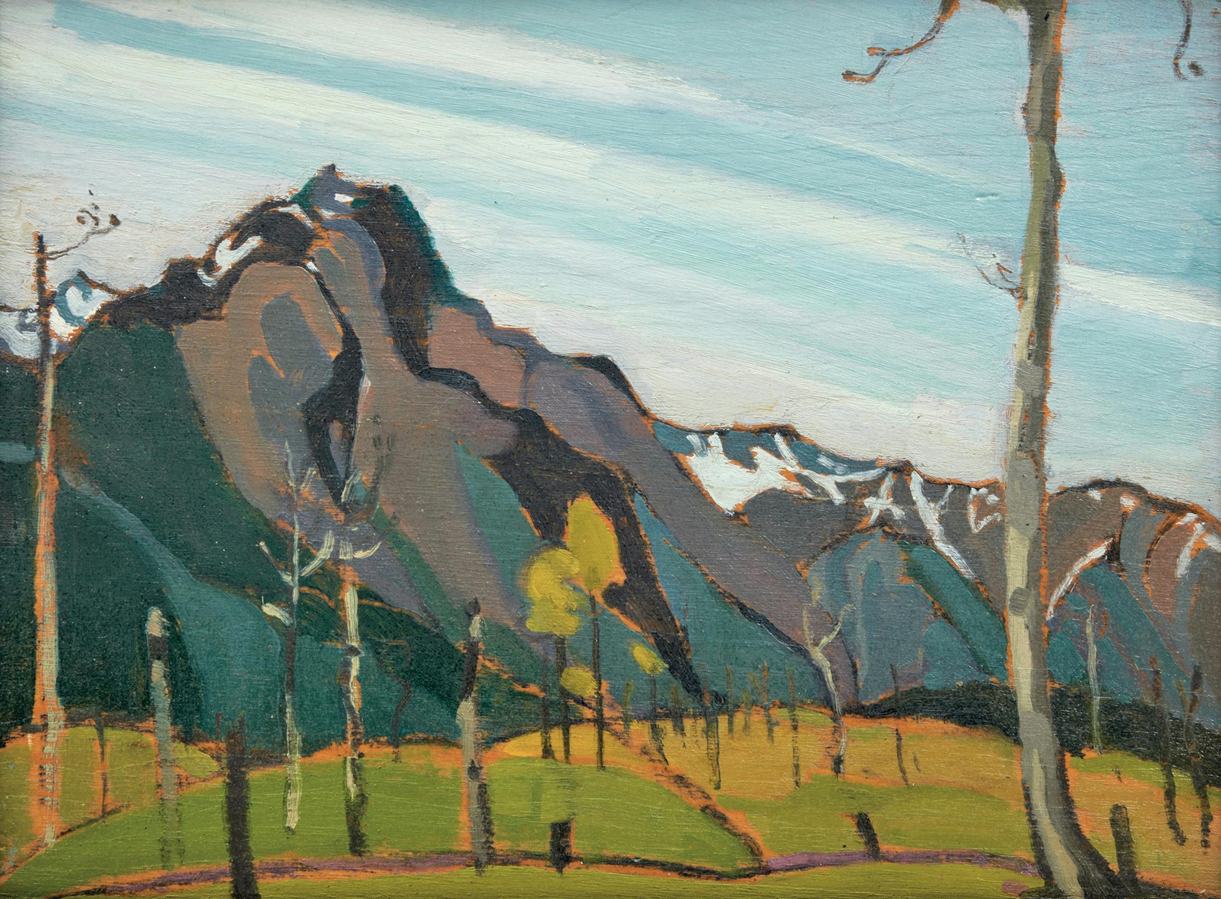 Anne (Annie) Douglas Savage (1896-1971) - Landscape with Skeena Mountains, 1927