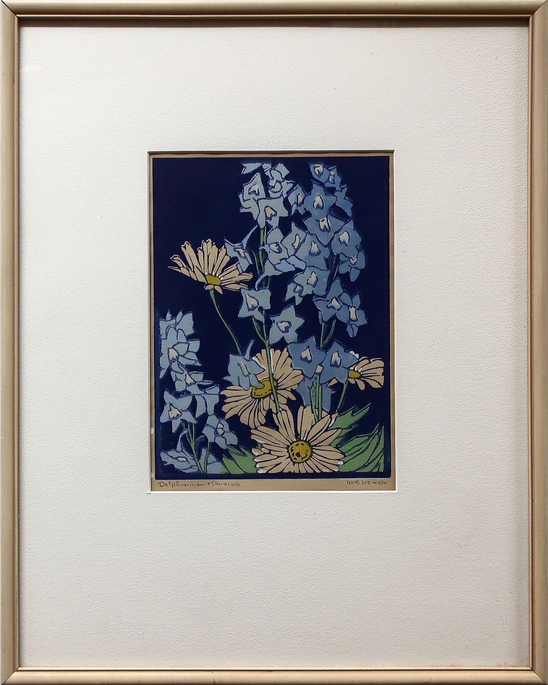 Mary Evelyn Wrinch (1877-1969) - Delphinium & Daisies