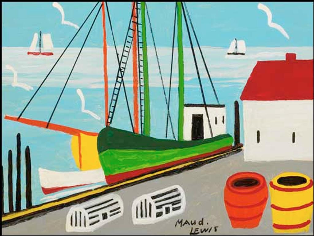 Maud Kathleen Lewis (1903-1970) - Harbour, Nova Scotia