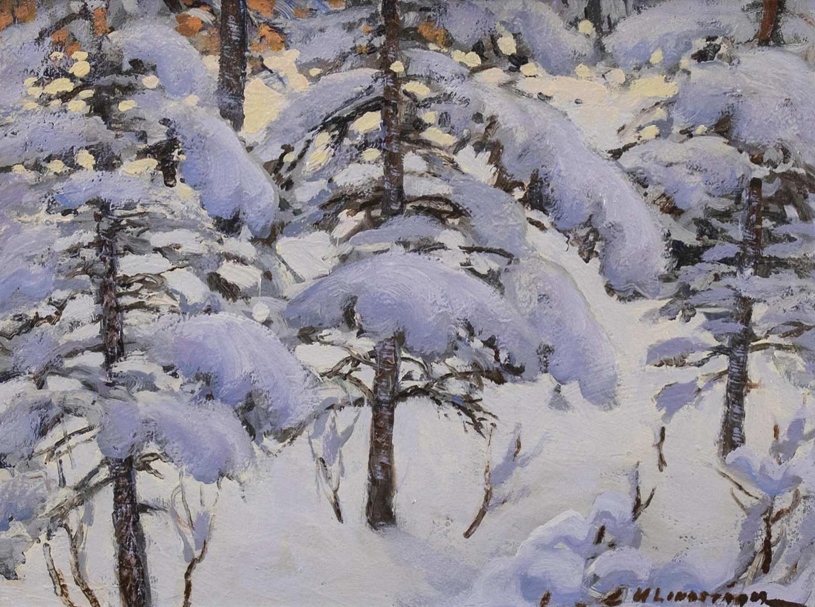 Matt Lindstrom (1890-1975) - Snow Laden Trees