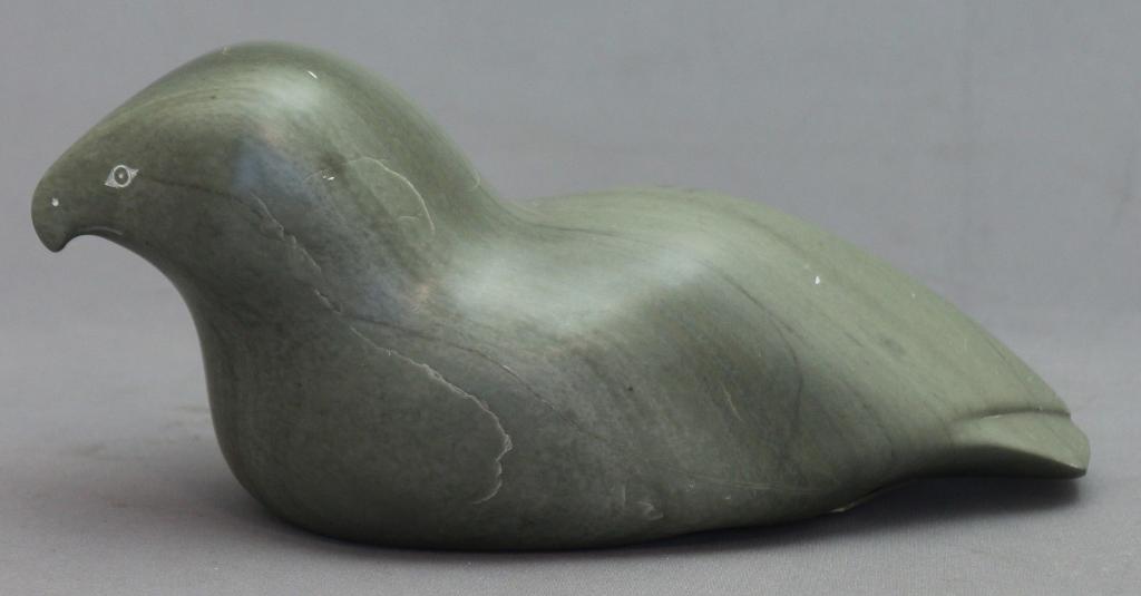 Paulassie Eqilaq (1934) - -light grey-green stone; 1976