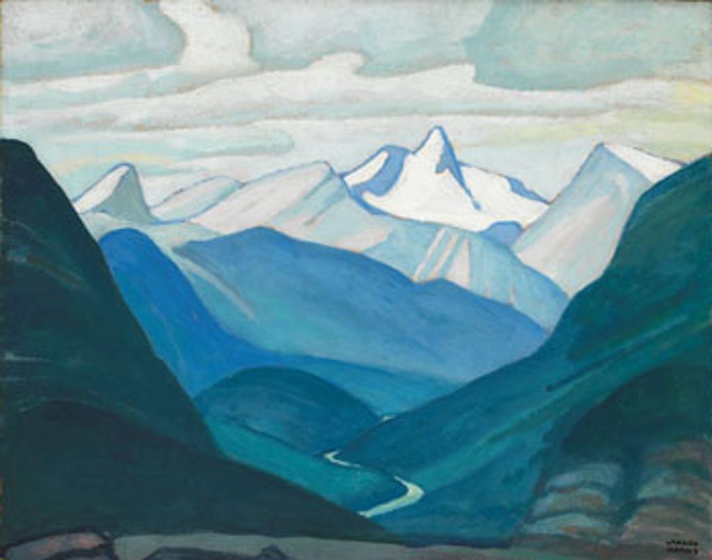 Lawren Stewart Harris (1885-1970) - Yoho Valley and Isolation Peak / Mountain Sketch XLV